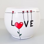 Lonec Bali z ročno poslikavo Ljubezen - 18 cm